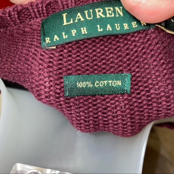 Lauren Ralph Lauren maroon crest logo men’s sweater - Picture 7 of 7